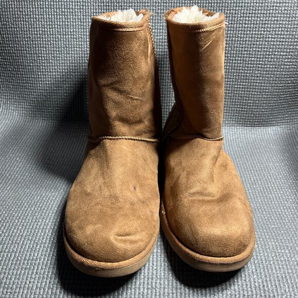 Makalu Ani Winter Boots Womens Size 8.5M Brown Suede Leather Faux Fur Lined - Picture 3 of 12